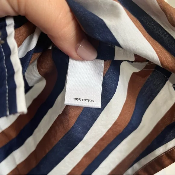 Murano Striped Shirt Casual Button Down Slim Fit (Box D) - Picture 4 of 5